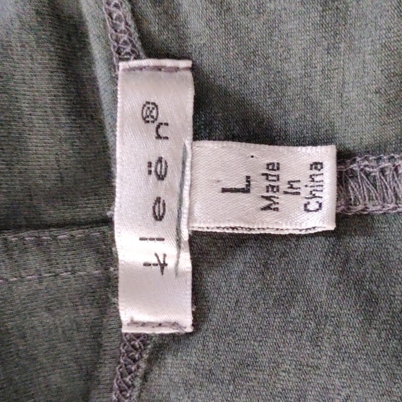 12551 Kleen green sleeveless shark bite t-shirt dress L - Picture 8 of 10